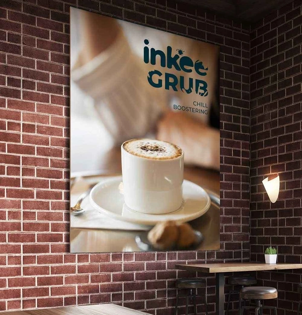  Free - Inside - Restaurant - Poster - Mockup - Psd - 100